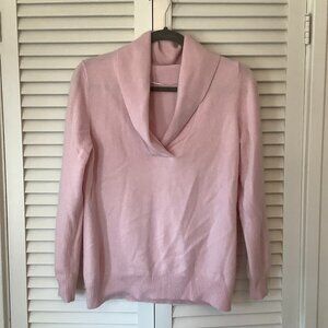 Cashmere shawl-collar sweater pink no tags women's knitwear medium